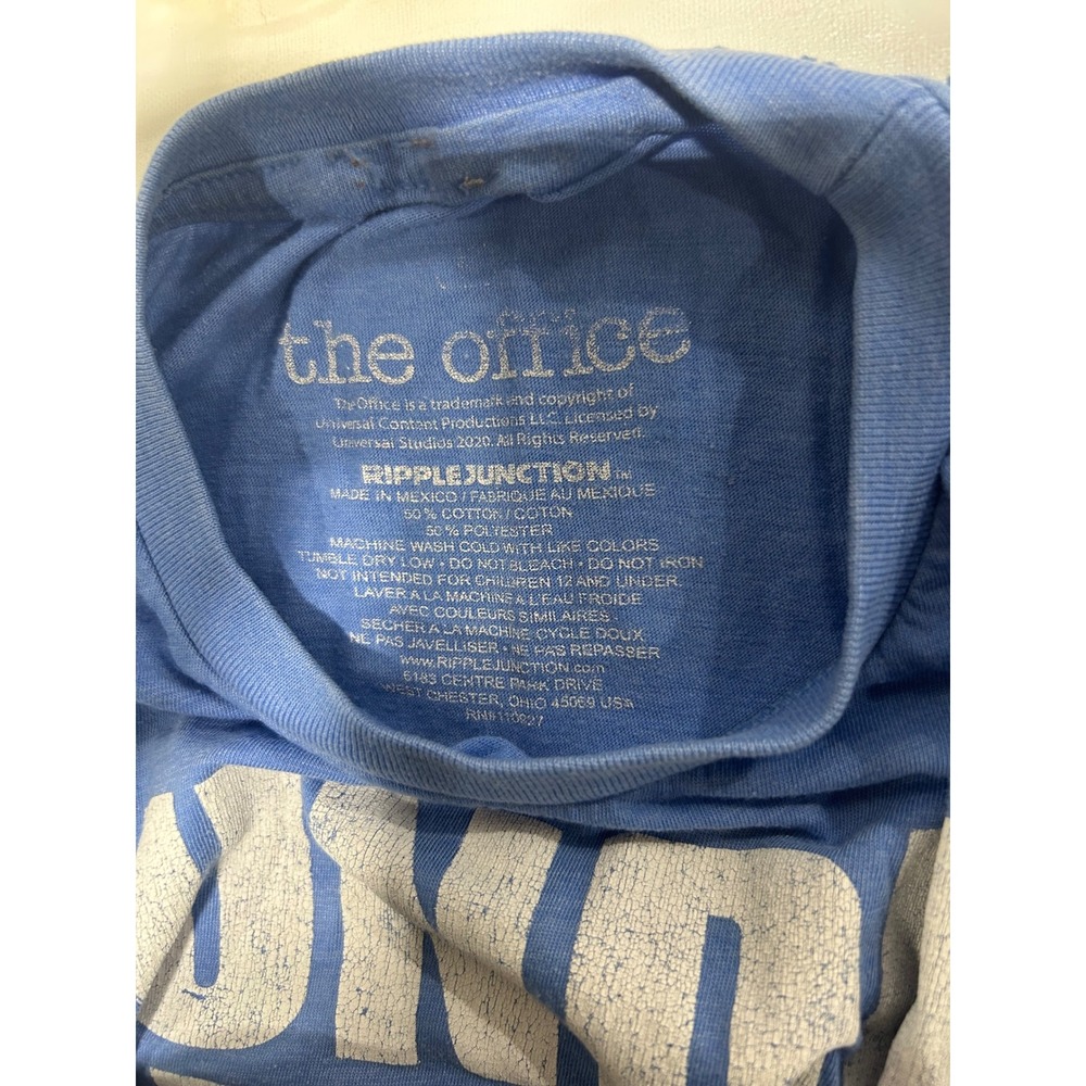 The Office Dunder Mifflin Paper Co T-Shirt Blue Ripple Junction Mens Medium‎ - Picture 4 of 4